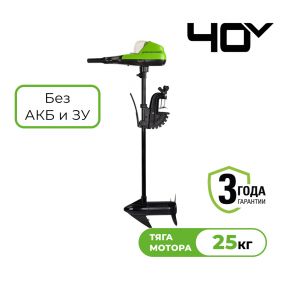 Аккумуляторный лодочный мотор Greenworks G40TM55, 40v (без АКБ и З/У)
