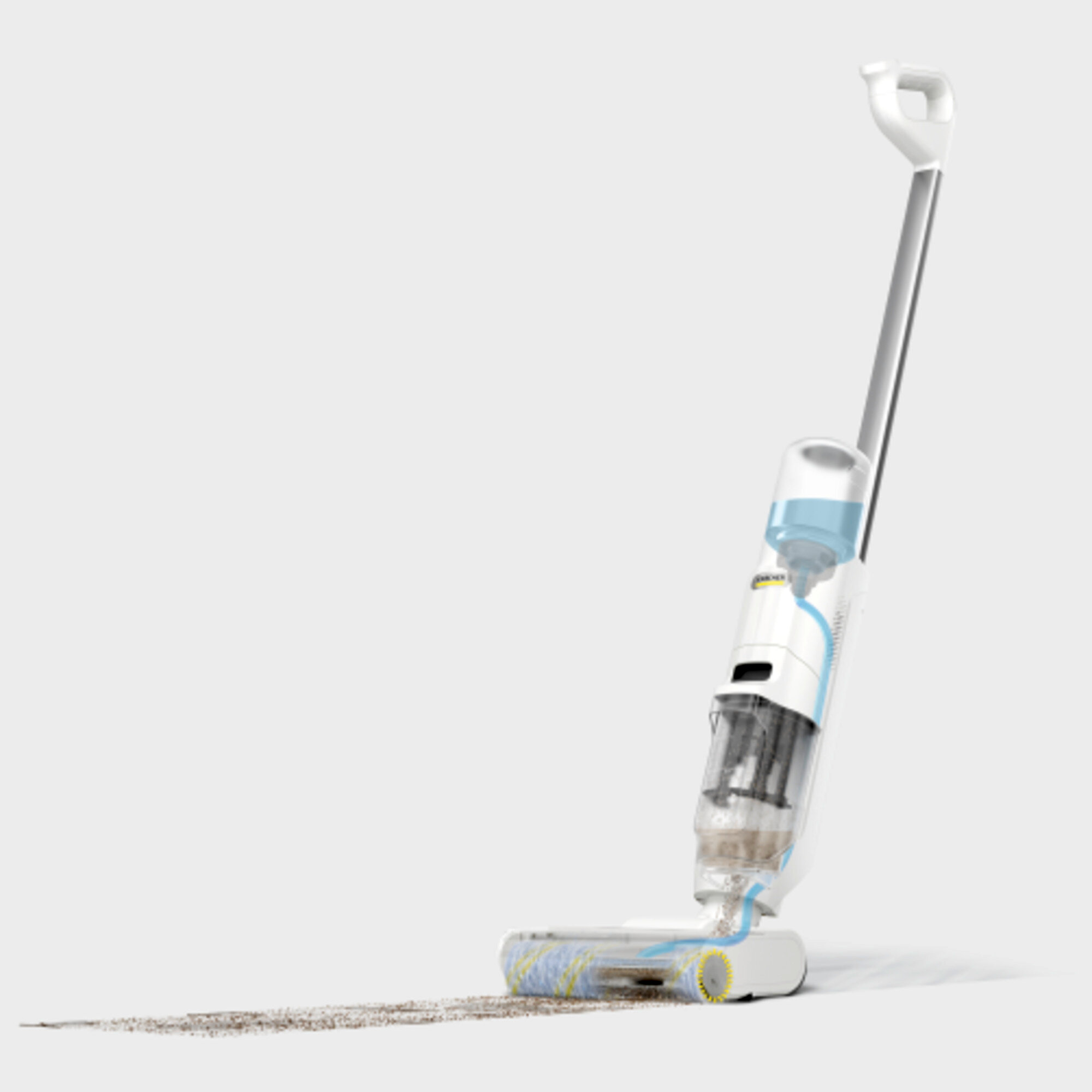 Вертикальный моющий пылесос Karcher FCV 2 Natural N - <h3>Функция Xtra!Clean «3 в 1»: влажная уборка, всасывание и сушка</h3>
<p>
	 Уборка с экономией до 50 % времени и гарантия идеальной чистоты за счет интегрированной функции всасывания, позволяющей обойтись без предварительной уборки пылесосом. 2 режима уборки для устранения любых загрязнений — даже стойких, а также больших объемов жидкостей. Оптимальная адаптация к различным напольным покрытиям и очистка вплотную к стенам. Возможность очистки ковров и ковровых дорожек в режиме сухой уборки.
</p>