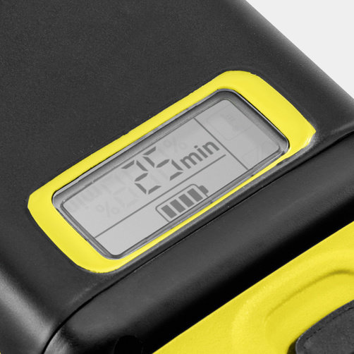 Аккумулятор Karcher Battery Power 36/25 - <h3>Инновационная технология Real Time</h3>
Встроенный ЖК-дисплей постоянно отображает состояние заряда, время до окончания процесса заряда и текущий запас времени работы