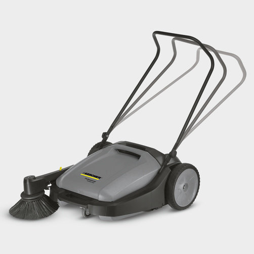 Подметальная машина Karcher KM 70/20 C - <h3>Привод цилиндрической щетки</h3>
Ролик приводится в движение двумя колесами - для отличных результатов очистки при поворотах.