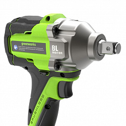 Аккумуляторный ударный гайковерт Greenworks IW5500 б/щ, 1/2'', 500 Н·м, 3 режима, 24v (АКБ 1х4Ah, З/У) - изображение 4