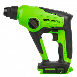 Аккумуляторный перфоратор Greenworks GD24SDS1 б/щ, 1,2 Дж, 24v (без АКБ и З/У) - изображение 2