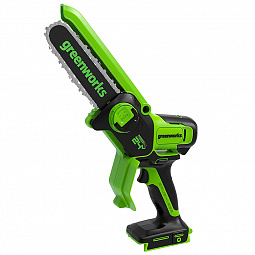 Аккумуляторная цепная мини-пила Greenworks GD24CSMNX 15см, б/щ, 24v (без АКБ и З/У) - изображение 3
